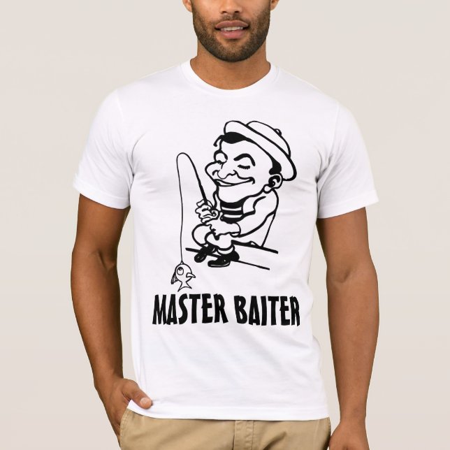 T-shirts de pêche amusants, MASTER BAITER (Devant)