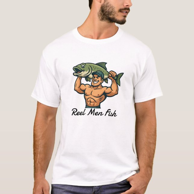 T-shirts de pêche amusants pour hommes (Devant)