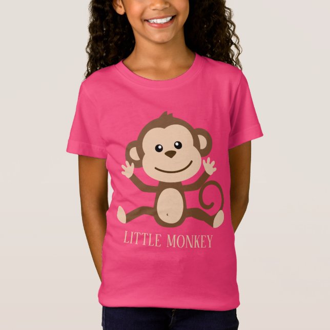 T-shirts de petits singes amusants (Devant)