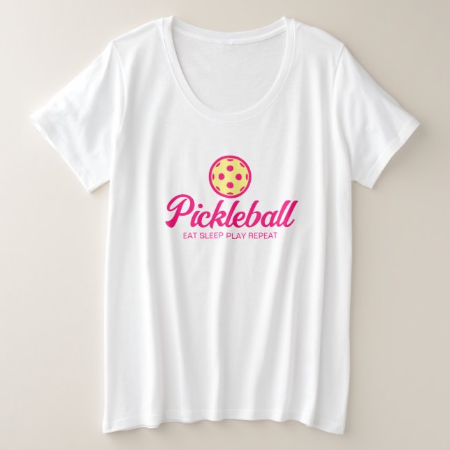 T-shirts de pickleball de taille plus pour femmes (Design devant)