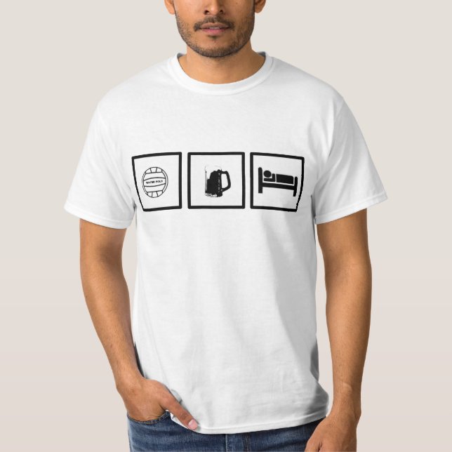 T-shirts de polo d'eau - jeu - boisson - lit (Devant)