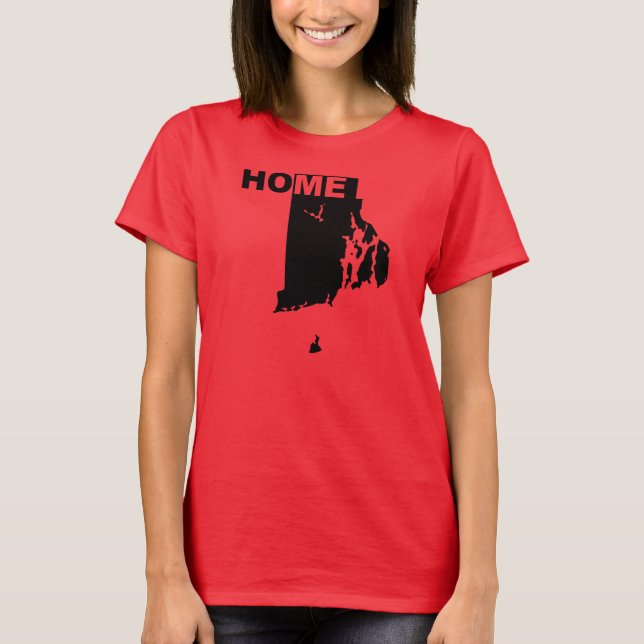 T-shirts de Rhode Island, loin de chez soi (Devant)