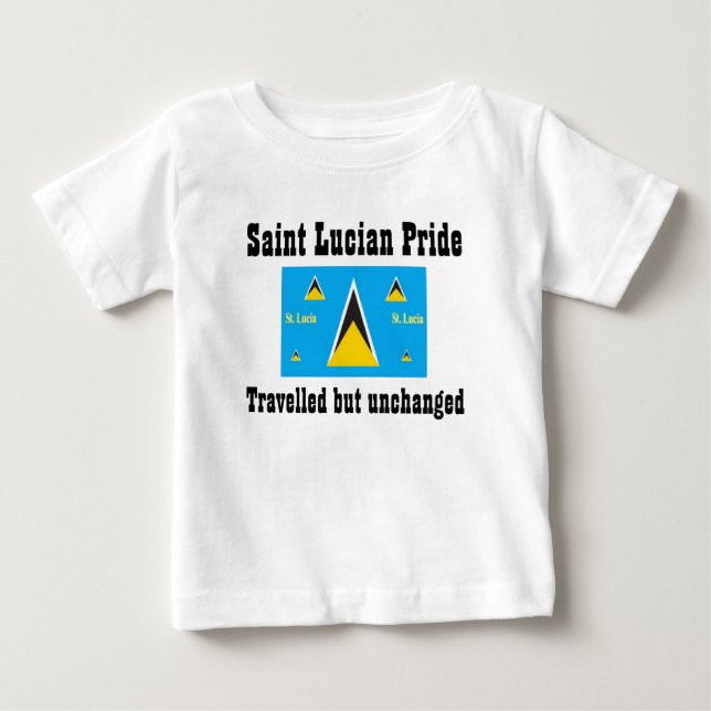 T-shirts de Sainte-Lucie voyagés mais changés (Devant)