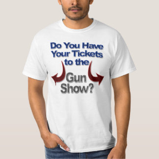T-shirts de salon d'armes à feu, billets au salon