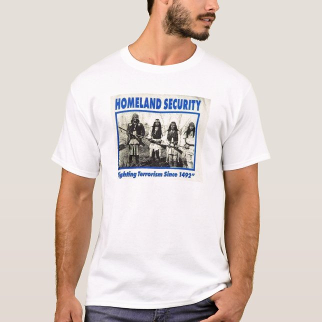 T-shirts de sécurité de patrie de Natif américain (Devant)