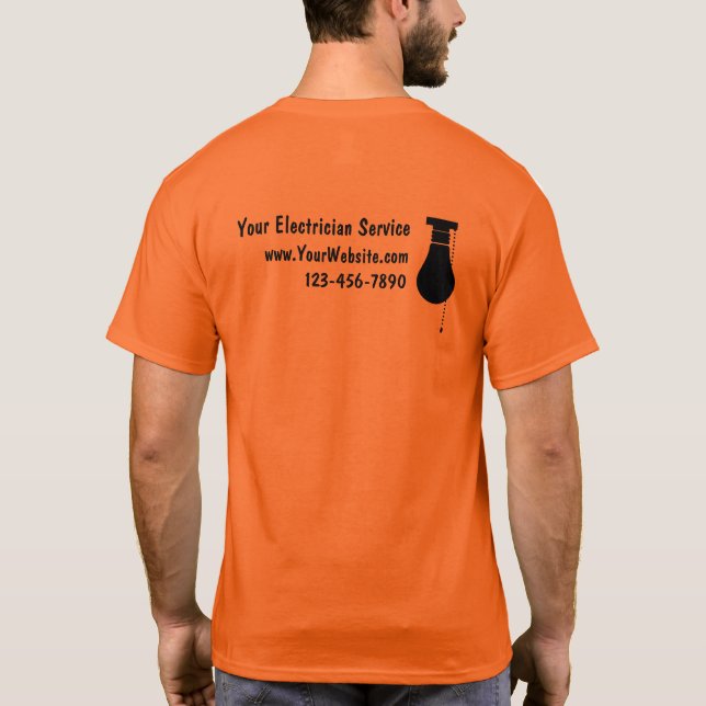 T-shirts de service d'électriciens (Dos)