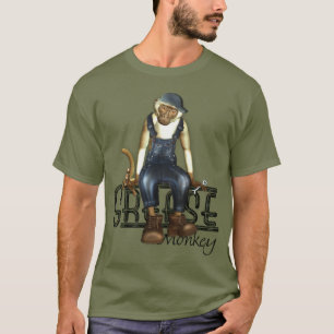 T-shirts de singe de graisse de mécanique