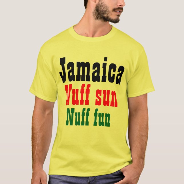 T-shirts de slogan jamaïcain (Devant)
