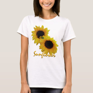 T-shirts de tournesol féminin Chemise de tournesol