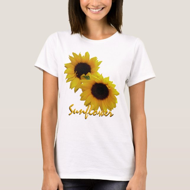T-shirts de tournesol féminin Chemise de tournesol (Devant)