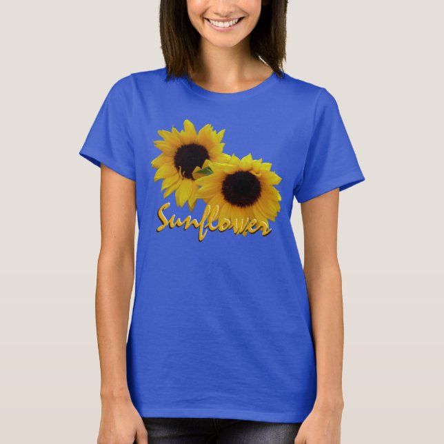 T-shirts de tournesol pour femmes Chemise de tourn (Devant)