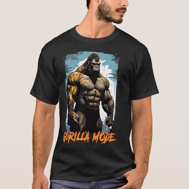 T-shirts de travail de gorille Mode de gorille Gym (Devant)
