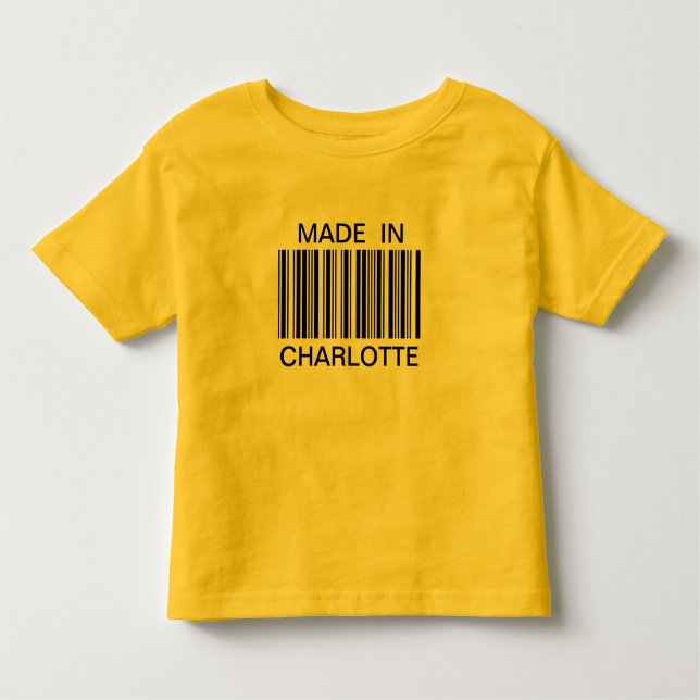 T-shirts de villes de code barres (Devant)