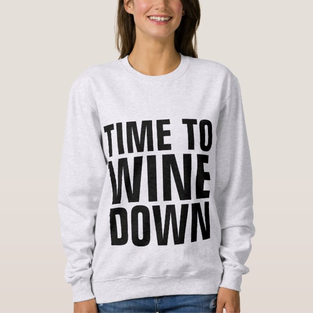 T-shirts de VIN, HEURE DE WINE VERS LE BAS (Devant)