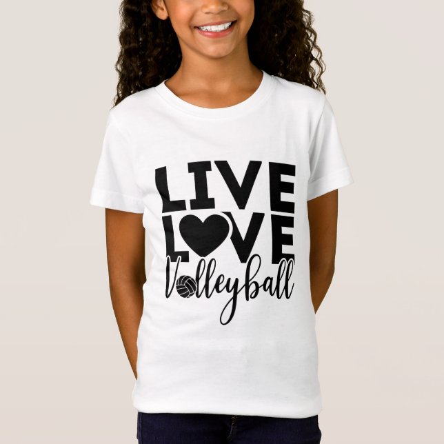T-shirts de volley-ball live (Devant)