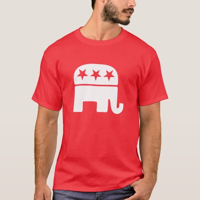 T-shirts d'éléphants républicains (Devant)