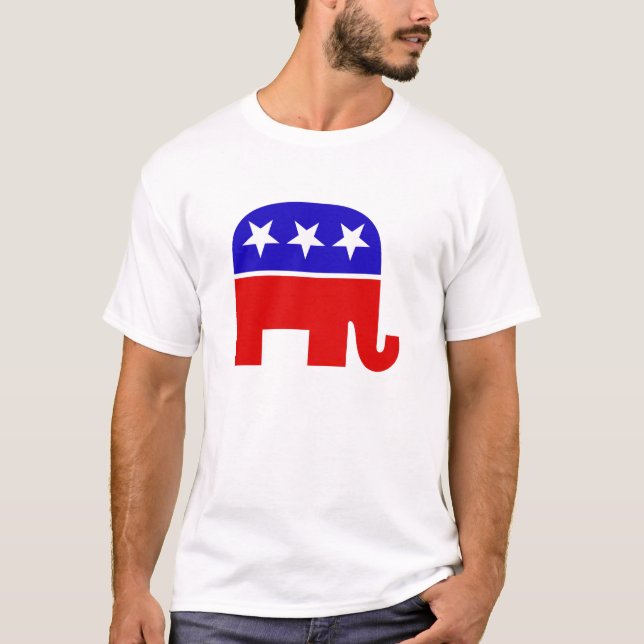 T-shirts des éléphants républicains (Devant)