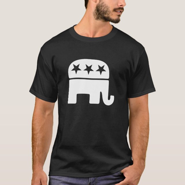 T-shirts des éléphants républicains (Devant)