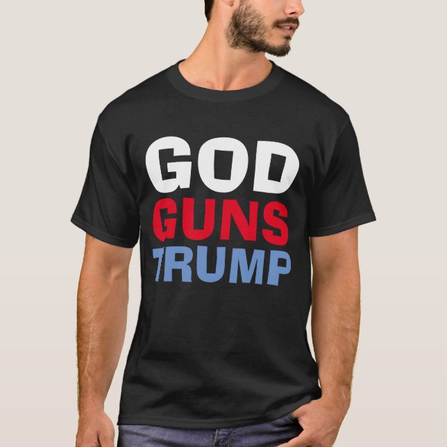 T-shirts DIEU GUNS TRUMP (Devant)