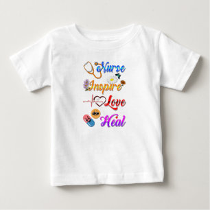 T-shirts d'infirmière Inspirer Amour Guérir Med Th