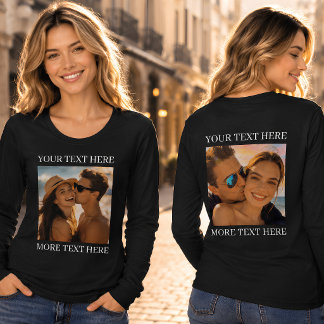 T-shirts double face, photo et texte personnalisés
