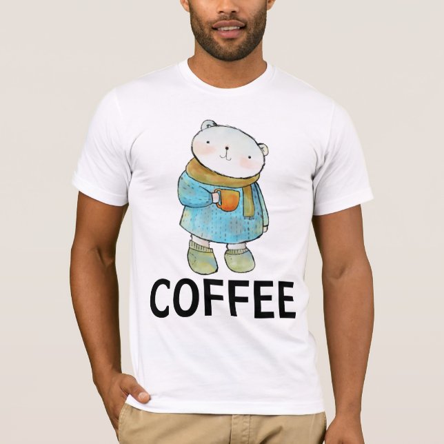 T-SHIRTS D'OURS DE CAFÉ (Devant)