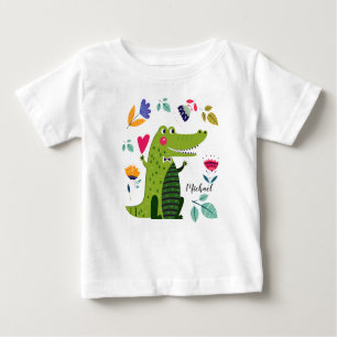 T-shirts drôle de bébé de cadeau de crocodile