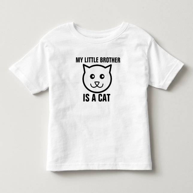 T-shirts drôle de chat pour des enfants en bas âge (Devant)