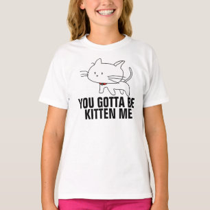 T-shirts drôle de chat pour des filles, chaton je