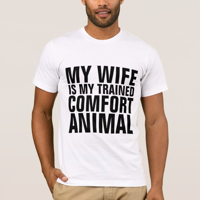 T-SHIRTS DRÔLES D'ANIMAUX DE CONFORT POUR MARI (Devant)