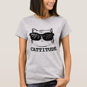 T-shirts drôles de chats CATTITUDE