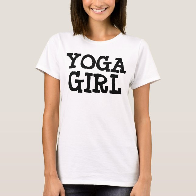 T-shirts drôles de FILLE de YOGA (Devant)