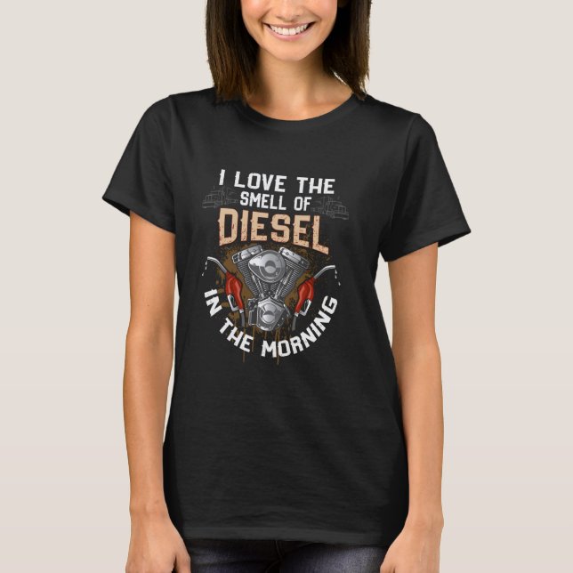 T-shirts drôles de mécanicien diesel J'adore l'ode (Devant)
