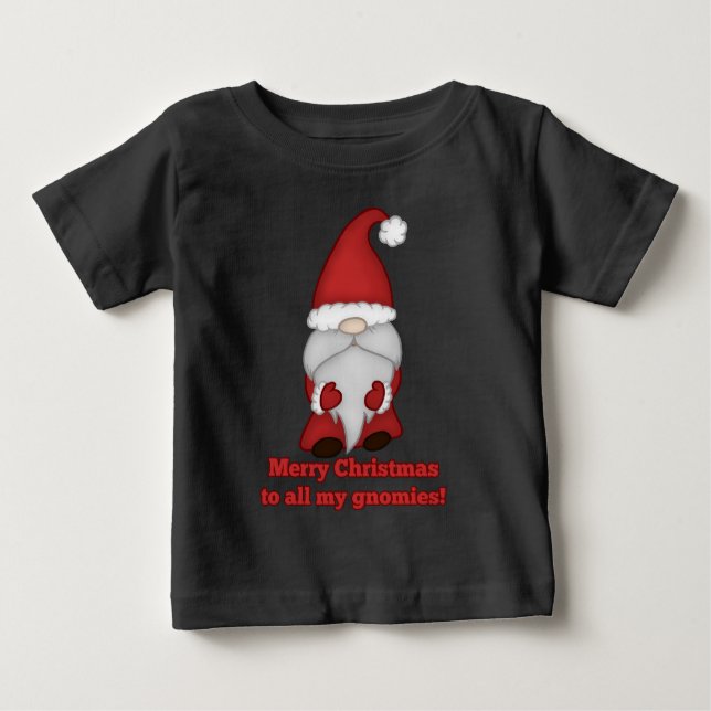 T-shirts drôles de Noël avec des gnomes (Devant)
