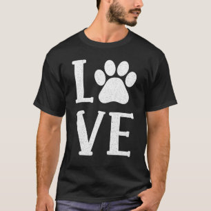 T-shirts drôles graphiques Love Paw pour femmes et