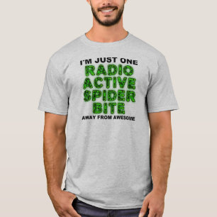 T-Shirts Drôles Morsure d'Araignée Radioactive
