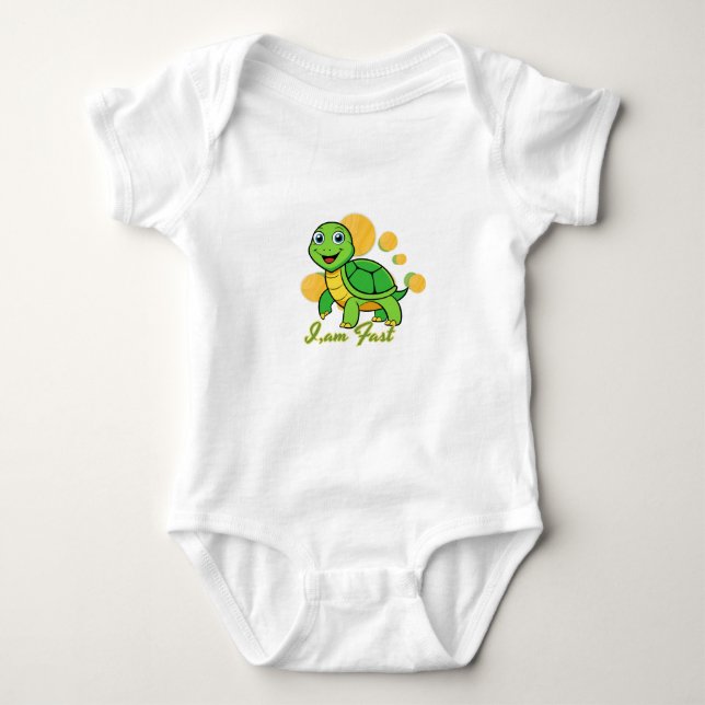 T-shirts drôles pour bébé "je suis rapide" (Devant)
