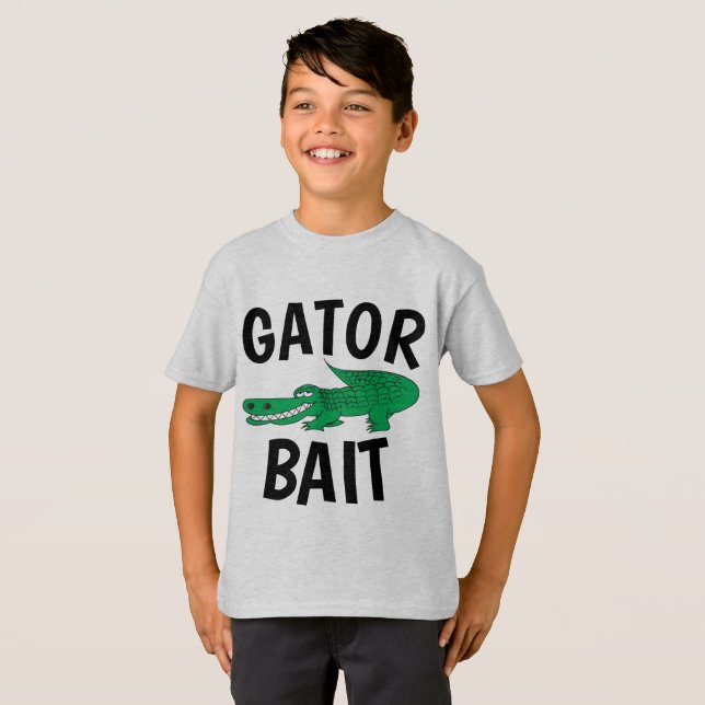 T-shirts drôles pour enfants, APPÂT DE GATOR (Devant entier)