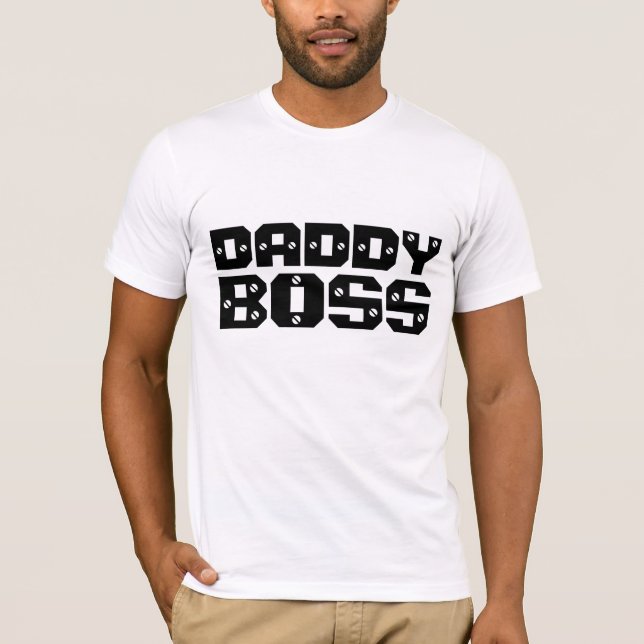 T-Shirts drôles pour hommes DADDY BOSS (Devant)