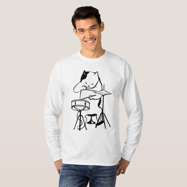 T-shirts DRUM, Cat DRUMMER (Devant entier)