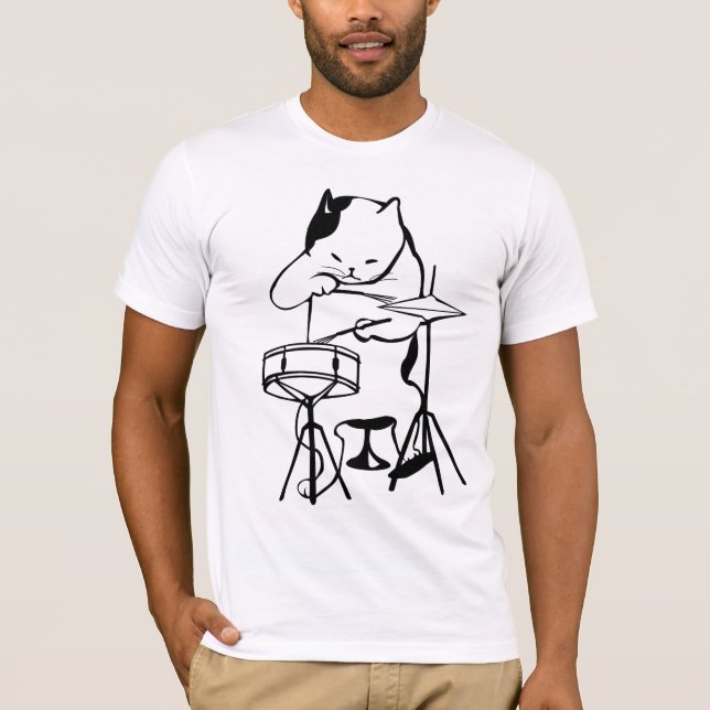 T-shirts DRUM, Cat DRUMMER (Devant)