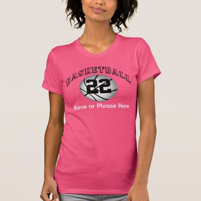 T-shirts du basket-ball des femmes numérotées (Devant)