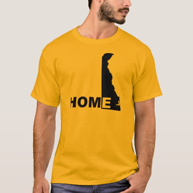 T-shirts du Delaware, la maison loin de l'État (Devant)