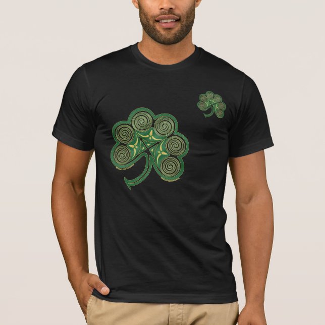 T-shirts du jour de St Patrick - shamrock en (Devant)