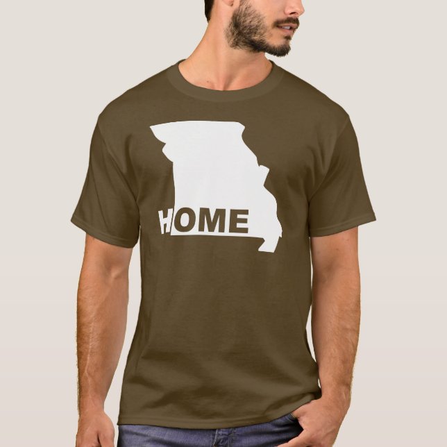 T-shirts du Missouri, maison loin de l'État (Devant)