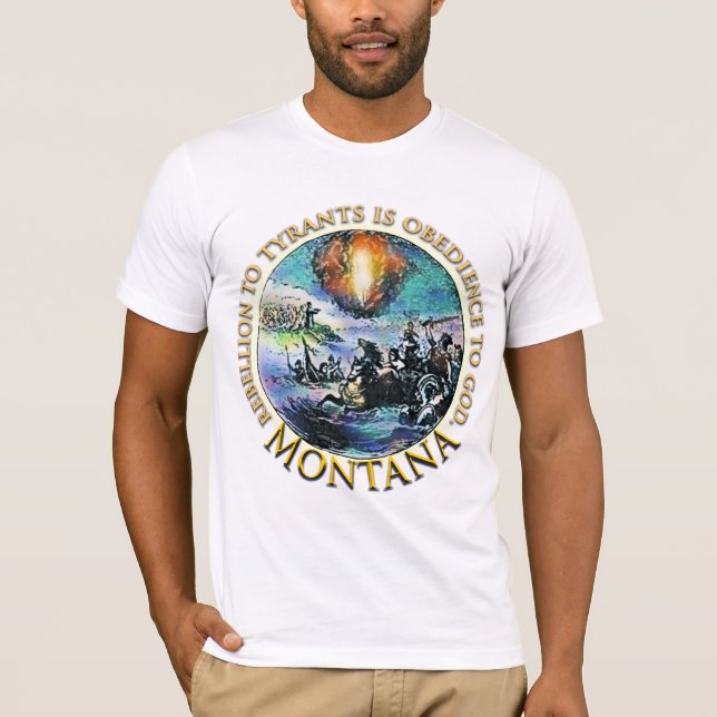 T-shirts du Montana Patriotic (Devant)