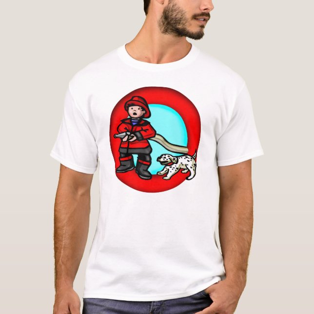 T-shirts du pompier du garçon (Devant)
