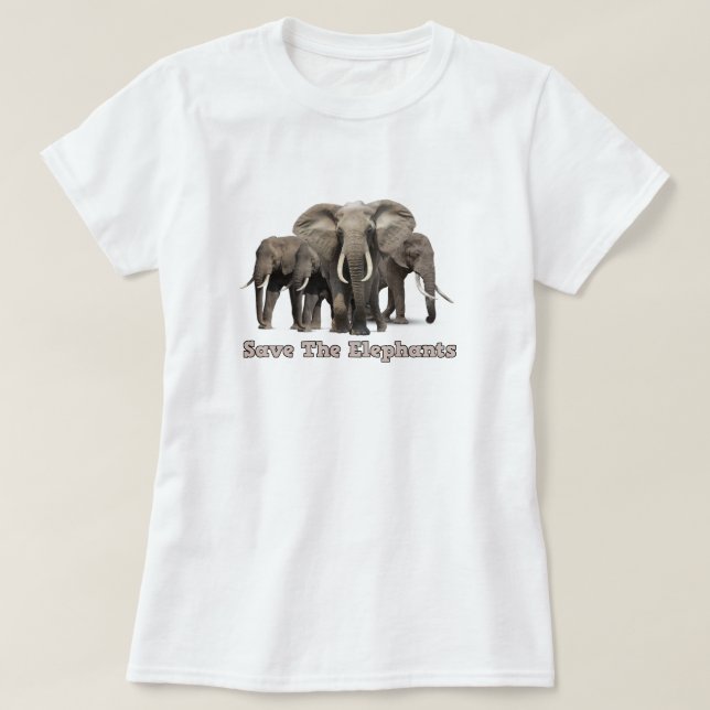 T-shirts Éléphant d'Afrique (Design devant)