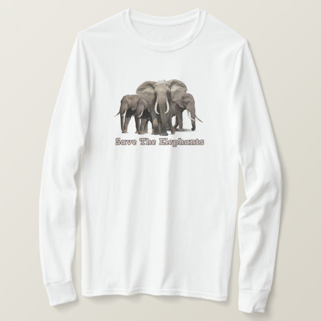 T-shirts Éléphant d'Afrique (Design devant)