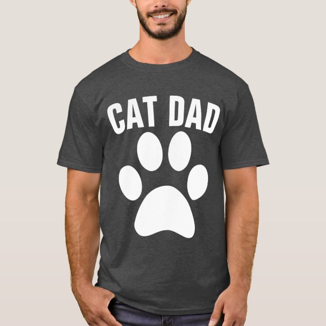 T-shirts Empreintes de pattes CAT DAD (Devant)